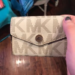 Michael Kors white small wallet